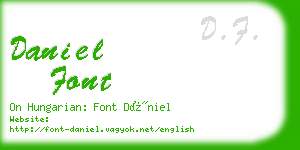 daniel font business card